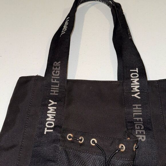 Tommy Hilfiger Black Canvas Tote Bag - Picture 4 of 15